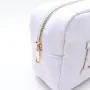Keymay Personalized Chenille Letter Nylon Pouch Gift Bags Travel Toiletry Cosmetic Bag Bride Make up Bag