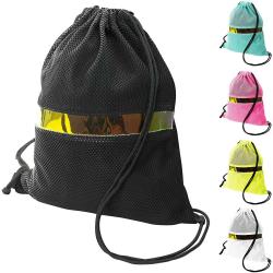 Gelory Custom Logo Colorful Drawstring Promotional Large Bag  Lightweight Mesh Outdoor Backpack Bag