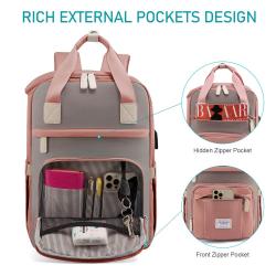 LOVEVOOK 2022 New arrival anti theft computer bags waterproof female college school work travel women 15.6 inch laptop backpack