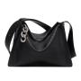 Fashion 2024 New Wide Shoulder Strap Large Capacity Leisure Simple Solid Color Single Shoulder Tote Bag