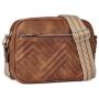 Wholesale multi-zipper small cross body bag custom logo wide shoulder strap mobile phone wallet leather shoulder bag for ladies