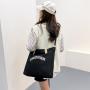 Factory Wholesale Solid Color Letter Printed Canvas Bag Casual Simple Student Handbag All-match Tote Bag