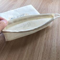 Thin Silk Printed Gold Muslin Cotton Packaging Pouch Transparent Muslin Drawstring Packaging Bag