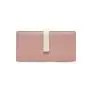 HR309 Women's PU Leather Simple and Long Ladies Wallet Wholesale Fashion Contrast Color Card Purse Long Buckle Clip Coin Holders