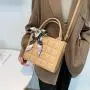 ZR263 Retro Texture Women's Bag Autumn New Fashion Crossbody Simple Fashionable Silk Scarf Handheld Shoulder Bag
