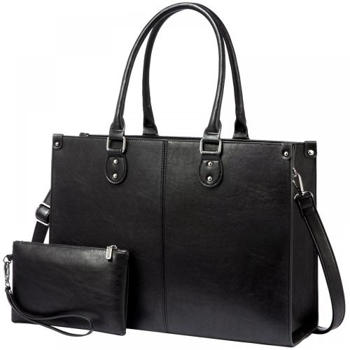 Custom hot sale office tote bag for women waterproof computer shoulder messenger bag business school PU leather laptop briefcase