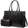 Custom hot sale office tote bag for women waterproof computer shoulder messenger bag business school PU leather laptop briefcase