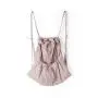 2024 Korean nylon casual shoulder bag lightweight nylon schoolbag drawstring double layer backpack for girls