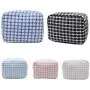 Keymay Stock NO MOQ Premium Tweed cosmetic make up case bag for Ladies Multi Use Pouch Large Capacity Zipper Pouches Custom