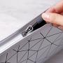 2024 Custom Multicolor Two Sizes Lingge Geometric Waterproof PU Cosmetic Bag Women Cosmetics Storage Bag Wholesale