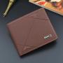 Hot sell  New men's wallet short fashion  wallet male youth thin three-fold horizontal soft wallet for man