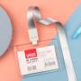 KT002 Acrylic Work ID Neck Strap Card Bus Holders Work Card Bus Access Student Card Holder Candy Color Identity Badge Lanyard