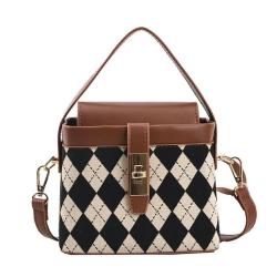 2024 New diamond pattern bucket bag Europe and the United States retro single shoulder cross bag fashion casual handbags