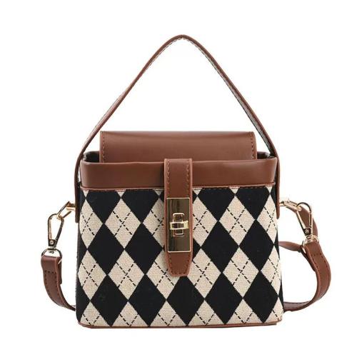 2024 New diamond pattern bucket bag Europe and the United States retro single shoulder cross bag fashion casual handbags