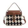 2024 New diamond pattern bucket bag Europe and the United States retro single shoulder cross bag fashion casual handbags