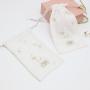Custom Embroidery Printed Pouch Gift Master Maternity Cloth Pouch Gauze Cotton Birth Gift Soft Muslin Cotton Bag