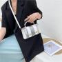 ZR500 Woman Bags Fashion Girl Transparent Splicing Graffiti Messenger Bag Single Shoulder Ladies phone Small Square Bag Female
