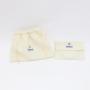 Wholesale Envelope Canvas Comb Mirror Packaging Pouch Beige Brown Cotton Makeup Cosmetic Envelope Bag