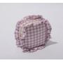 New series candy nylon lotus leaf edge cosmetic bag frills chequer make up bag colorful gingham pouch