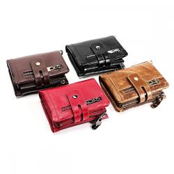 Men's wallet Multi-position wallet Business short check horizontal zipper wallet bag