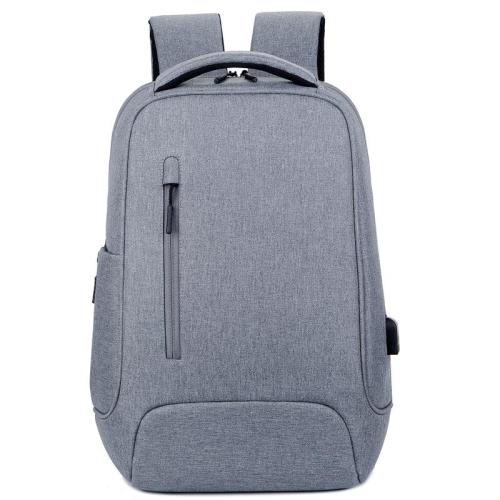 Custom Logo Factory Business Simple Large Capacity USB Laptop Bag Zipper Oxford Waterproof Softback Laptop Travel Backpack
