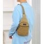New Fashionable  Men Chest Canvas Bag Multipurpose Sports Bag With Large Capacity Pure Color Durable Cycling Bags
