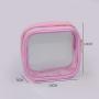 Women Pink Makeup Bag Custom Transparent Cosmetic Brush Bag With Zipper Closed Best Bride maid Gifts PVC Clear Cosmetic Bag