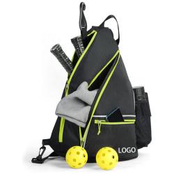 Custom Logo premium sports travel cross body sling bag waterproof luxury men's badminton pickleball paddle racket bag