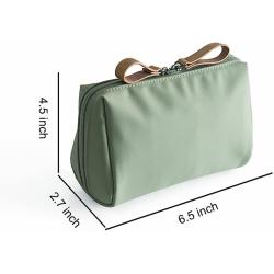 Professional Made Solid Color Mini Portable Handbag Cosmetic Bag Girls Nylon Small Makeup Bag