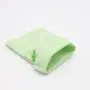 Promotion White Green Cotton Canvas Gift Packaging Skincare Makeup Bag Cotton Dust Pouch With Logo Printed