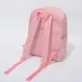 Stock No MOQ Pink Nylon 15" Fashion Book bag Daypack with Pockets Zipper Primary Junior High University school bags for girls