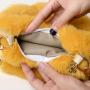 New lady Plush love handbag chain bag shoulder mesengers coin purse bag plush Bag For Women
