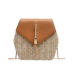 Summer New Style Straw Woven Chain Bag Fashion Designer Straw Bags 2022 Girls Fashion Shoulder Handbags For Women