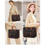 LOVEVOOK 2pcs New Style 15.6 in Lightweight PU Canvas Laptop Tote Bag Shoulder Messenger Bag for Business Work Tote for women