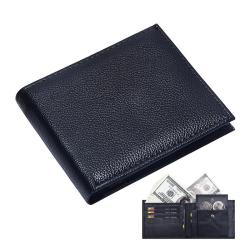 Vintage Crazy Horse Trifold Wallet Real Leather Card Holder Wallet for Men