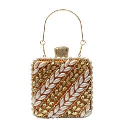 2024 Fashion Designer Handbag Diamond Dinner CrossbodyBag Wedding Party Women's Shoulder Bag Luxury Square Handbag