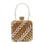 2024 Fashion Designer Handbag Diamond Dinner CrossbodyBag Wedding Party Women's Shoulder Bag Luxury Square Handbag