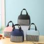 Factory Wholesale Portable Durable Pu Houndstooth Printing Insulation Lunch Bag Waterproof Tote Cooler Box For School And Office
