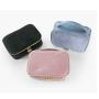 Vintage Waterproof Large Capacity Travel Portable Makeup Bag Custom Zipper Soft Velvet Cosmetic Bag