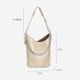 Guangzhou Factory Customize Luxury Faux Leather Women Shoulder Bag Fashion 2024 Latest Bucket Handbags With Nice Chain