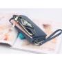 ZWY266 Customizable Long Double Zipper Men Women Frosted PU Wallet Solid Color Simple Clutch Bag Wholesale Fashion Money Clip