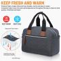 LOVEVOOK 2022 Reusable Cooler Tote Shoulder Bag Ladies Insulated Lunch Box for Office Work School Picnic Men Women Lunch Bags