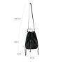 Drawstring Ruffles small messenger bag women soft nylon crossbody bucket bags fashion simple ladies shoulder bags