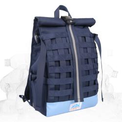 CHANGRONG Custom recycled polyester Roll top laptop backpack for school