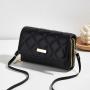 2024 Ladies Double Embroidered Mobile Phone Bag New Diamond Mouth Red Envelope Small Fragrant Wind Fashion Shoulder Sling Bag