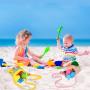 Wholesale Factory Price Portable Kids Sand Toys Storage Mesh Beach Bag Colorful Mesh Seashell Bags With Adjustable Strap