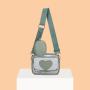 Custom waist pack transparent window PVC handbag portable decorative zipper one shoulder niche design plus logo