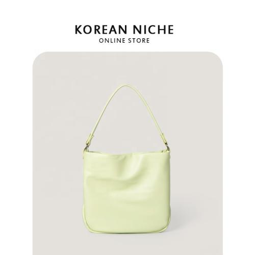 New Single Shoulder Bag for Women's Small and High end High Capacity Handbag PU Soft Leather Simple Tote Bag
