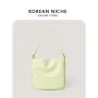 New Single Shoulder Bag for Women's Small and High end High Capacity Handbag PU Soft Leather Simple Tote Bag