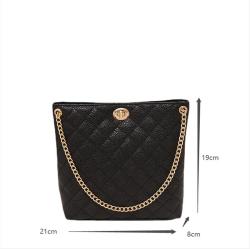 Gelory Customized 2024 Trendy Handbags High Quality PU Leather Women's Bucket Tote Bags Chain Shoulder Bags